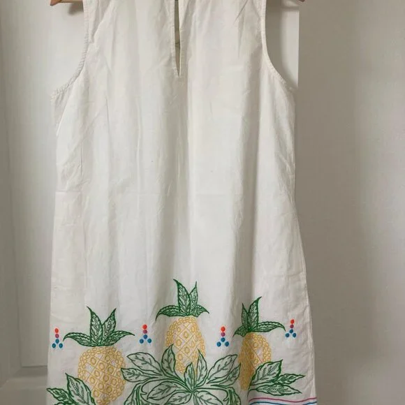 Anthropologie Roller Rabbit White Dress 100% Cotton - Picture 3 of 5